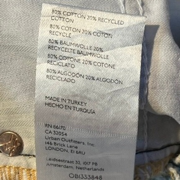 We The Free by Free People 90s High Rise Ripped Jeans 25 Light Wash Button Fly - Picture 3 of 8